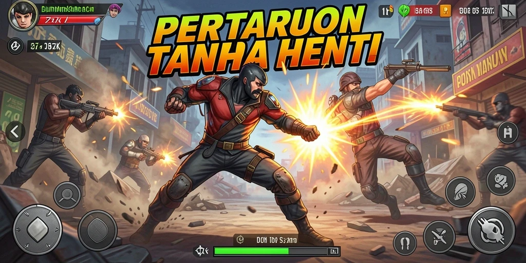 Tangkapan layar menunjukkan aksi intens dalam game 5ZK.