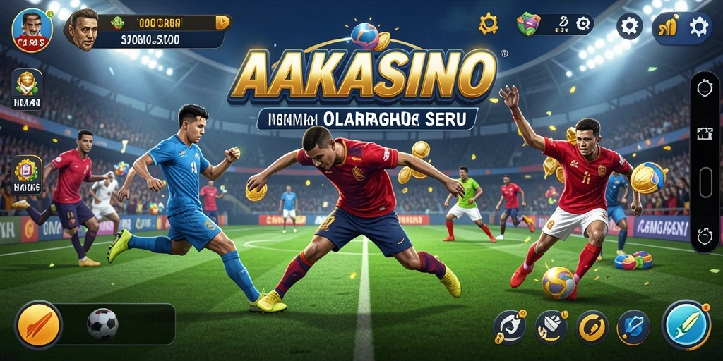 Tampilan gameplay seru AAKASINO di arena olahraga.