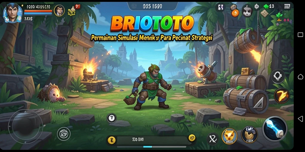 Screenshot gameplay BRIOTOTO menampilkan aksi dan strategi yang mendebarkan.