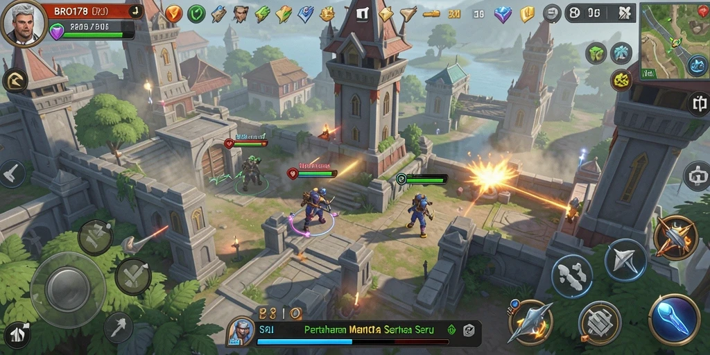 Tampilan screenshot BRO178 menampilkan aksi mendebarkan dalam Tower Defense.