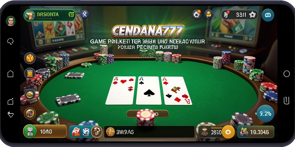 Tangkapan layar CENDANA777 menampilkan permainan poker yang seru dan interaktif.