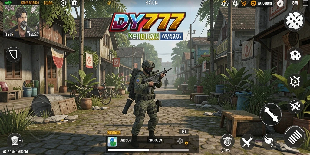 Tangkapan layar utama DY777 menampilkan gameplay Simulation yang imersif.