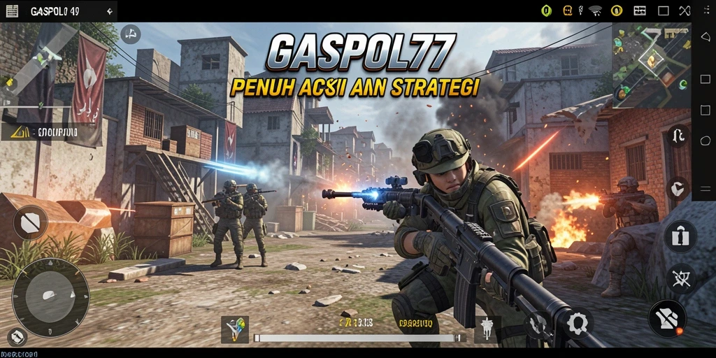 Tampilan gameplay intens dengan aksi tembak-menembak yang realistis.