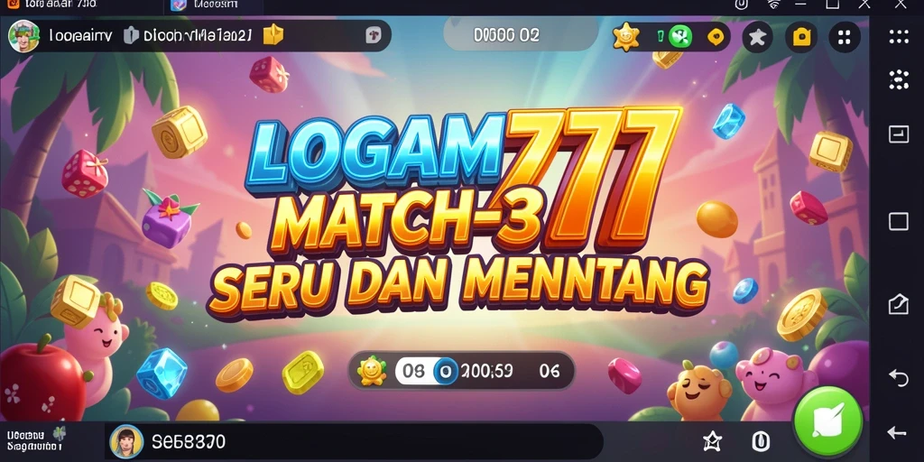Gameplay seru LOGAM777 dengan tantangan Match-3.