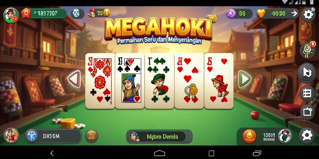 Tangkapan layar dari gameplay domino yang menarik di MEGAHOKI.