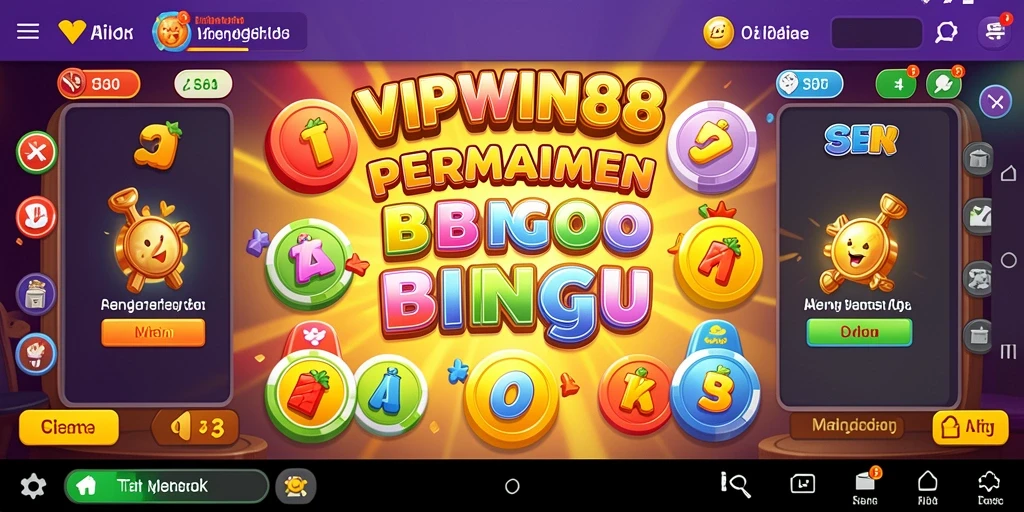 Screenshot utama VIPWIN88 menunjukkan gameplay Bingo yang seru dan penuh warna.