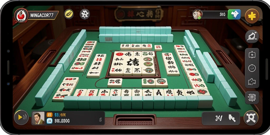 Gambar gameplay Mahjong yang menarik di WINGACOR77.