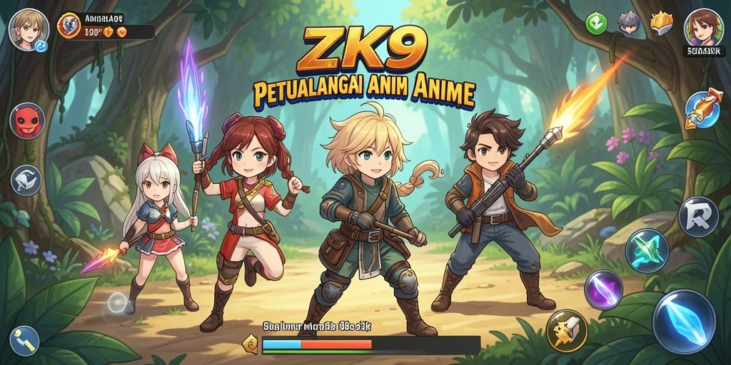 Tampilan gameplay ZK9 yang menakjubkan dengan aksi karakter Anime.
