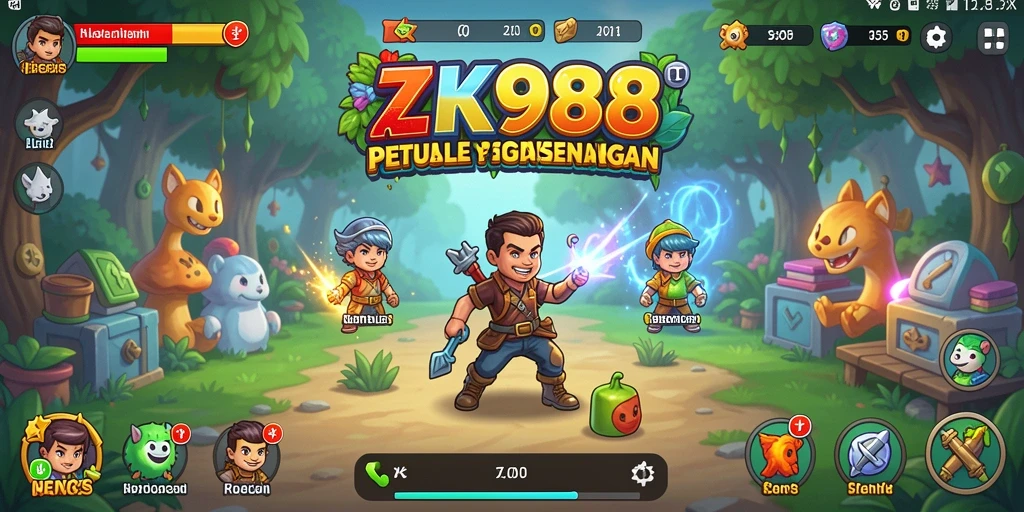 Tampilan gameplay ZK988 yang menyenangkan dan interaktif.